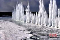 中俄界江黑龙江上游开始防凌汛爆破 精准防范凌汛灾害