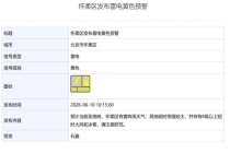 房山发布雷电黄色预警 注意防范强对流天气