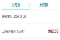 国内金价迅速跌破1000元 金店足金饰品价格下调