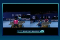 张本智和鹰眼挑战失败 发球遮挡争议