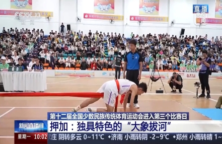
                    不是“鸭架”是“押加”！这个比赛为啥被称作“大象拔河”？
               