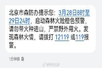 北京森林火险橙色预警中，务必注意——严防火灾守规定