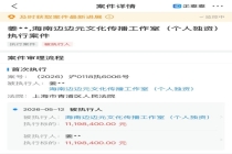 姜乘澜被执行1119万 新增被执行人信息