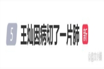 王灿因病切了一片肺 乐观面对病痛