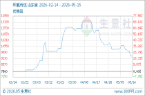 5月15日生意社环氧丙烷基准价为9500.00元/吨
