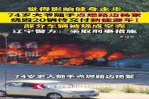 老人烧杨絮引燃20辆汽车 随意举动酿大祸