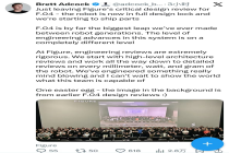 Figure创始人：F.04机器人已锁定设计 正启动零部件交付流程