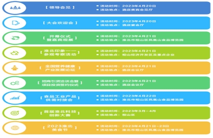 2023淮北食品工业博览会同期活动 2023淮北食品工业博览会同期活动