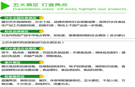 2023沂水食博会展区设置 2023沂水食博会展区设置