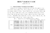 2026年2月钢铁产品进出口情况