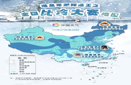 
                    寒潮过境！全国比冷大赛激烈争夺 看看你家是降温王者还是黑马选手
               